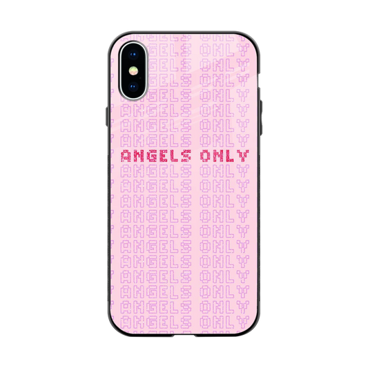 Angels Only back phone cover | glass case for iphone xs