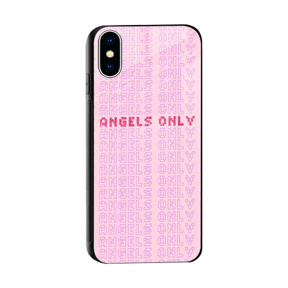 Angels Only sleek iphone x cover with tempered glass back and TPU edges
