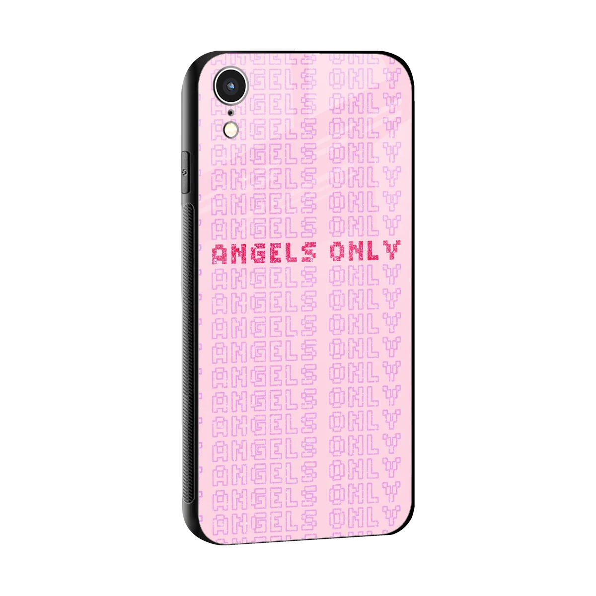 Angels Only sleek iphone xr cover with tempered glass back and TPU edges