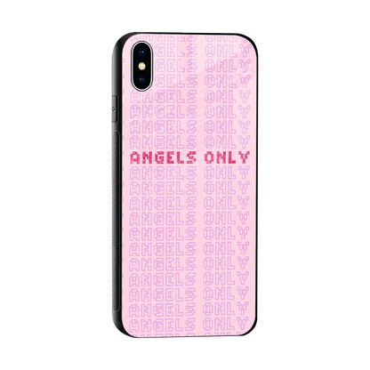 Angels Only sleek iphone xs max cover with tempered glass back and TPU edges
