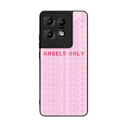 Angels Only back phone cover | glass case for motorola edge 50 pro