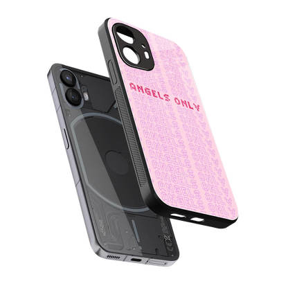 Angels Only sleek nothing phone 2 cover with tempered glass back and TPU edges