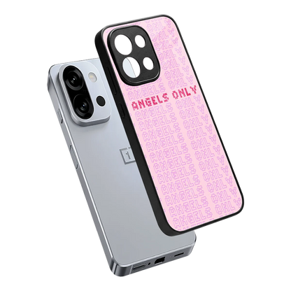 Angels Only sleek oneplus 13s cover with tempered glass back and TPU edges
