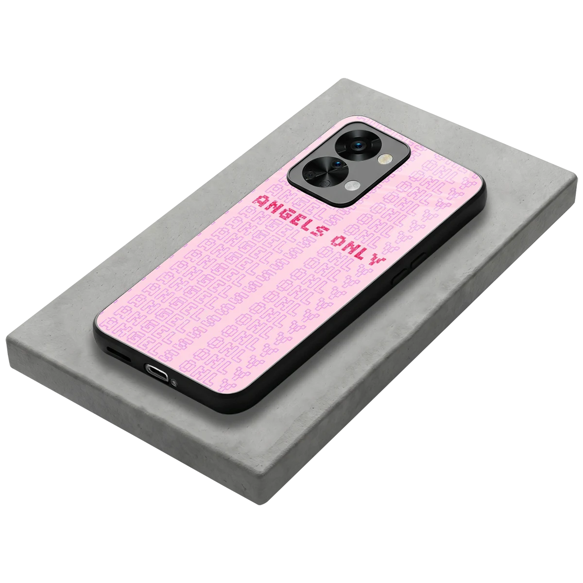 Angels Only stylish phone case for oneplus nord 2t | glossy glass and slim fit