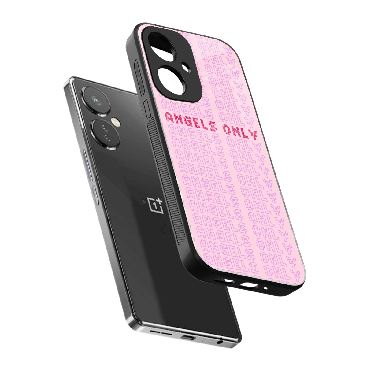 Angels Only sleek oneplus nord ce 3 cover with tempered glass back and TPU edges