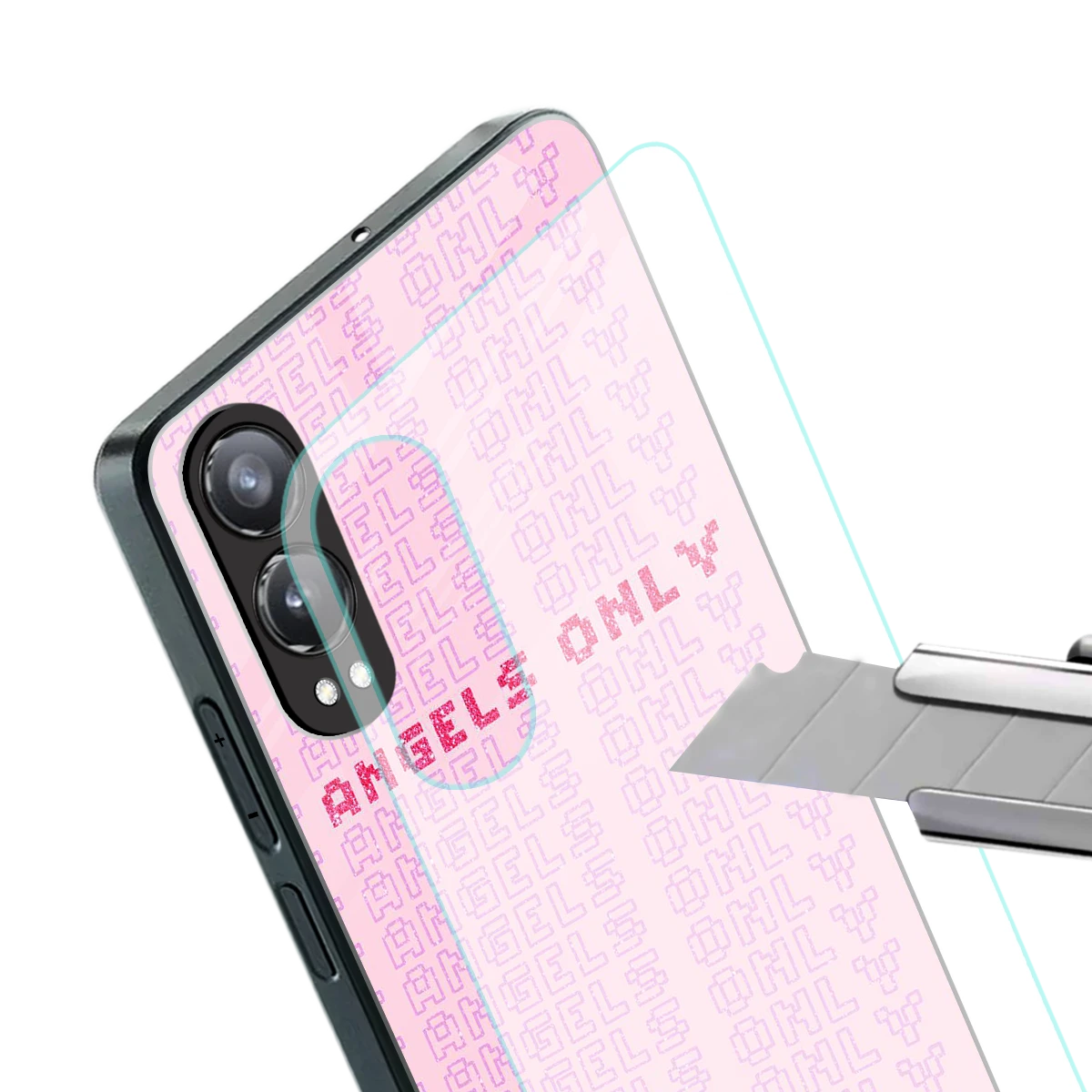 Angels Only stylish phone case for oneplus nord ce 4 lite | glossy glass and slim fit