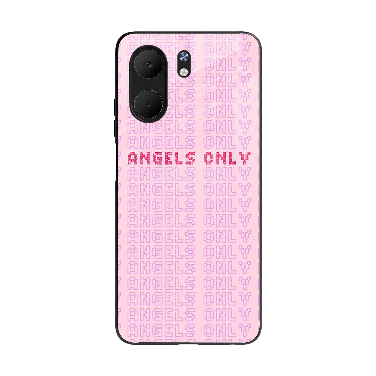 Angels Only back phone cover | glass case for oppo a5x 5g