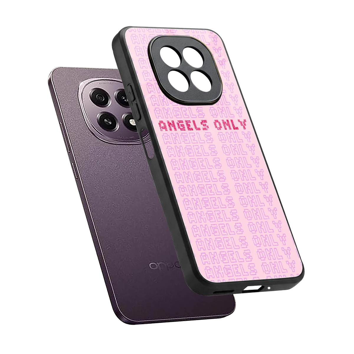 Angels Only sleek oppo f29 5g cover with tempered glass back and TPU edges