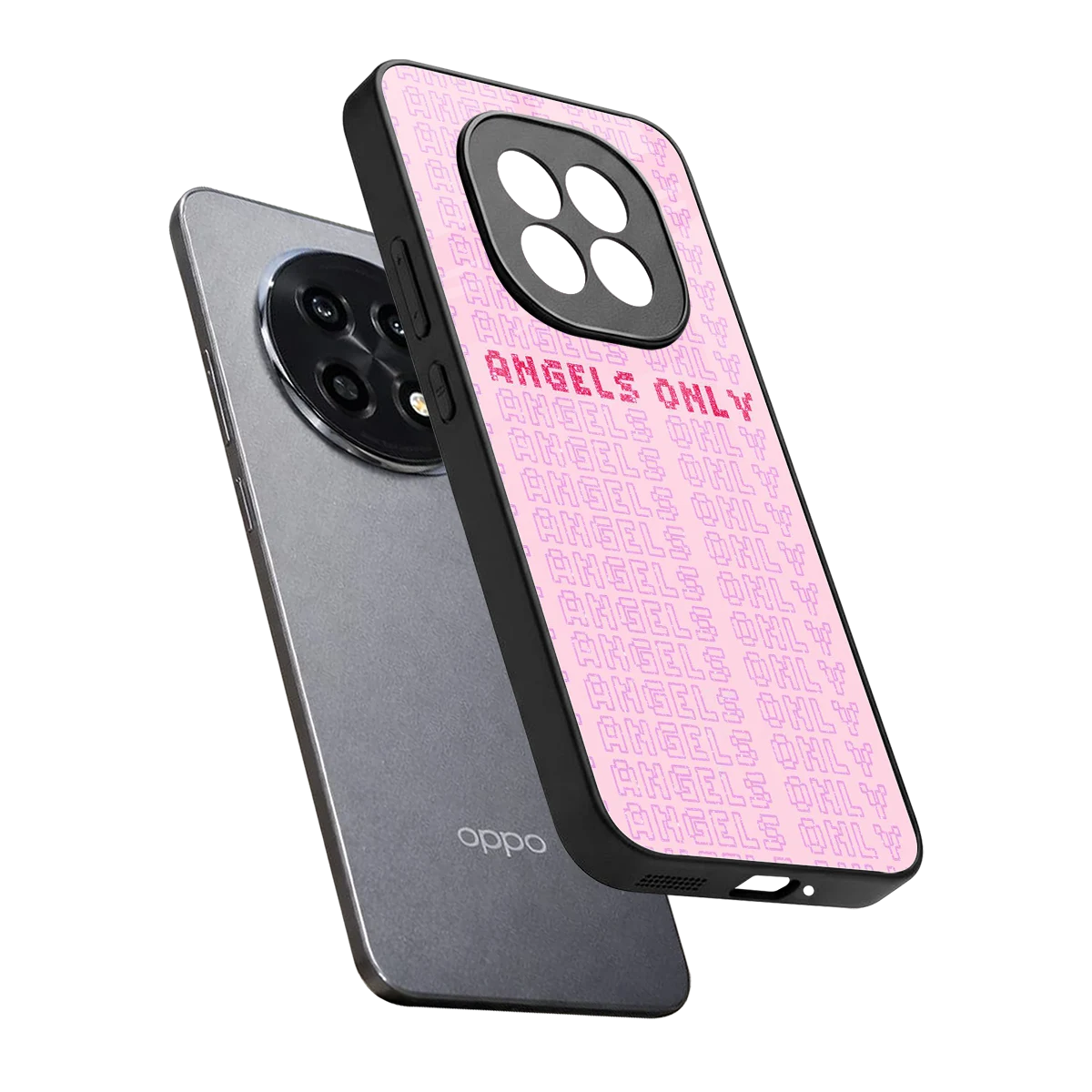 Angels Only sleek oppo f29 pro 5g cover with tempered glass back and TPU edges