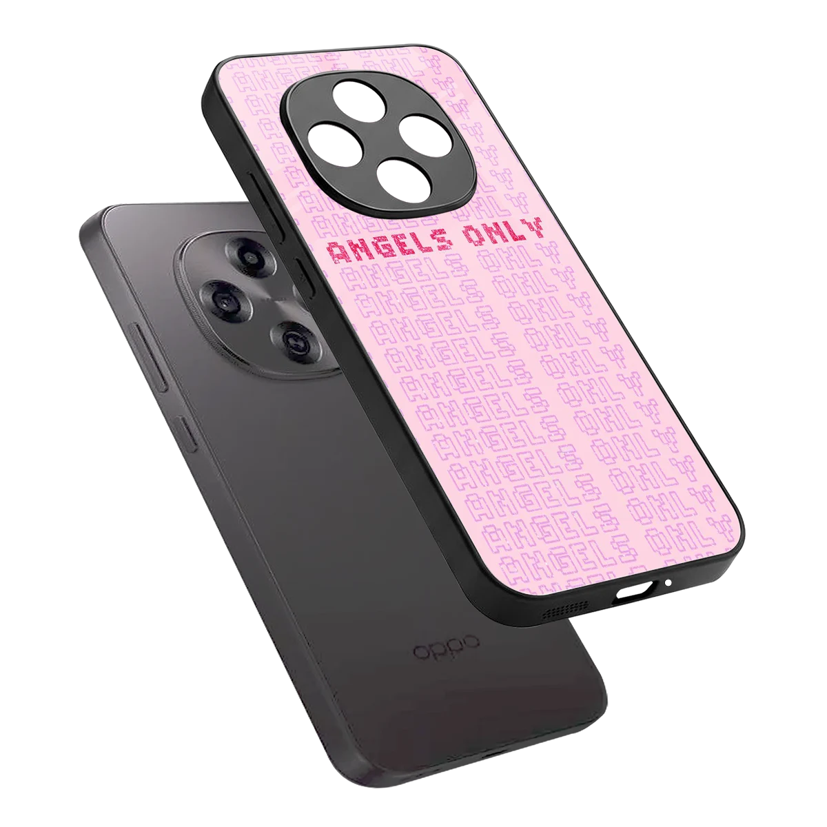 Angels Only sleek oppo f31 pro 5g cover with tempered glass back and TPU edges