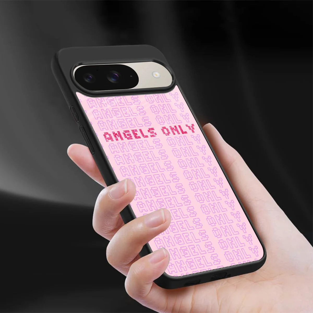Angels Only sleek google pixel 9 cover with tempered glass back and TPU edges