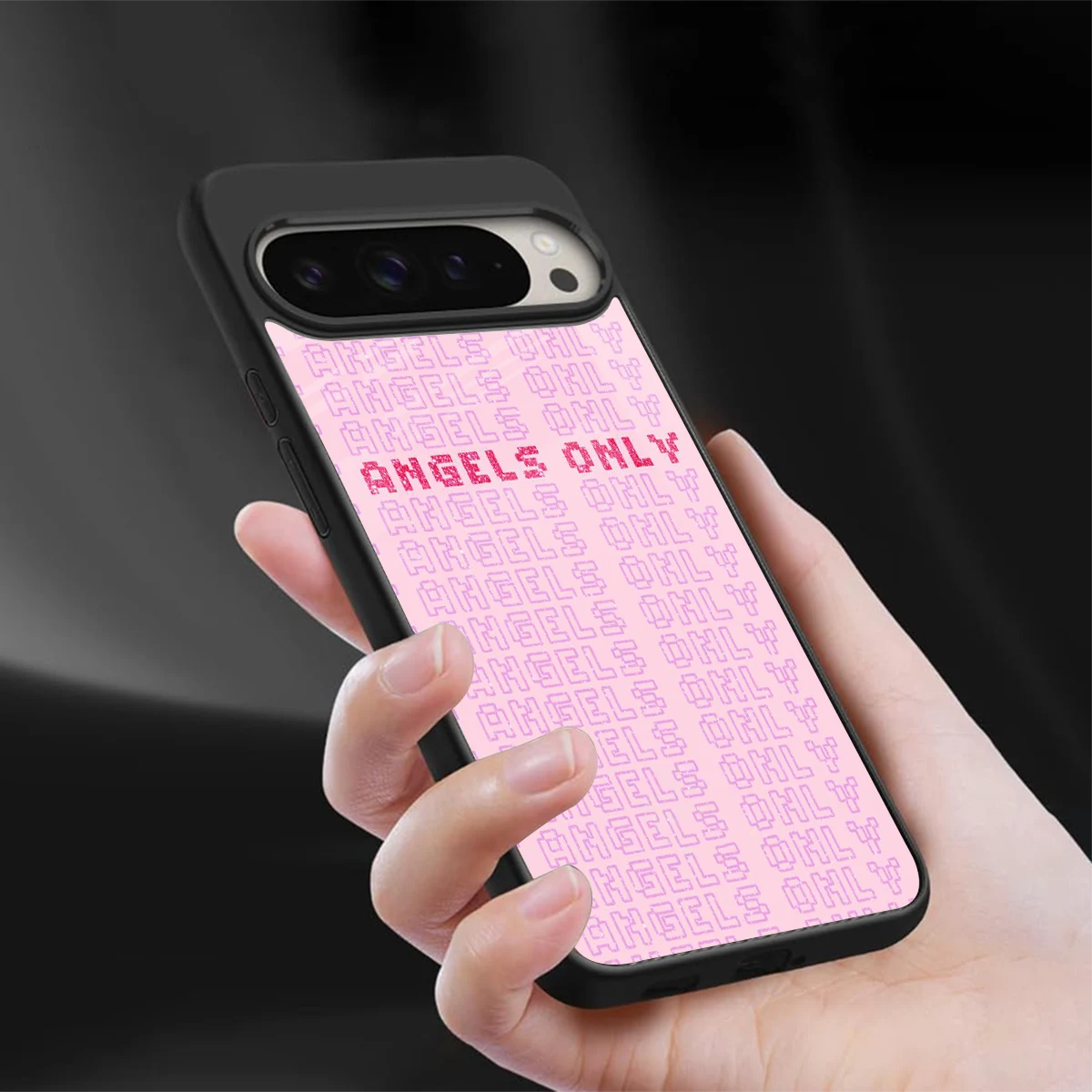 Angels Only sleek google pixel 9 pro cover with tempered glass back and TPU edges