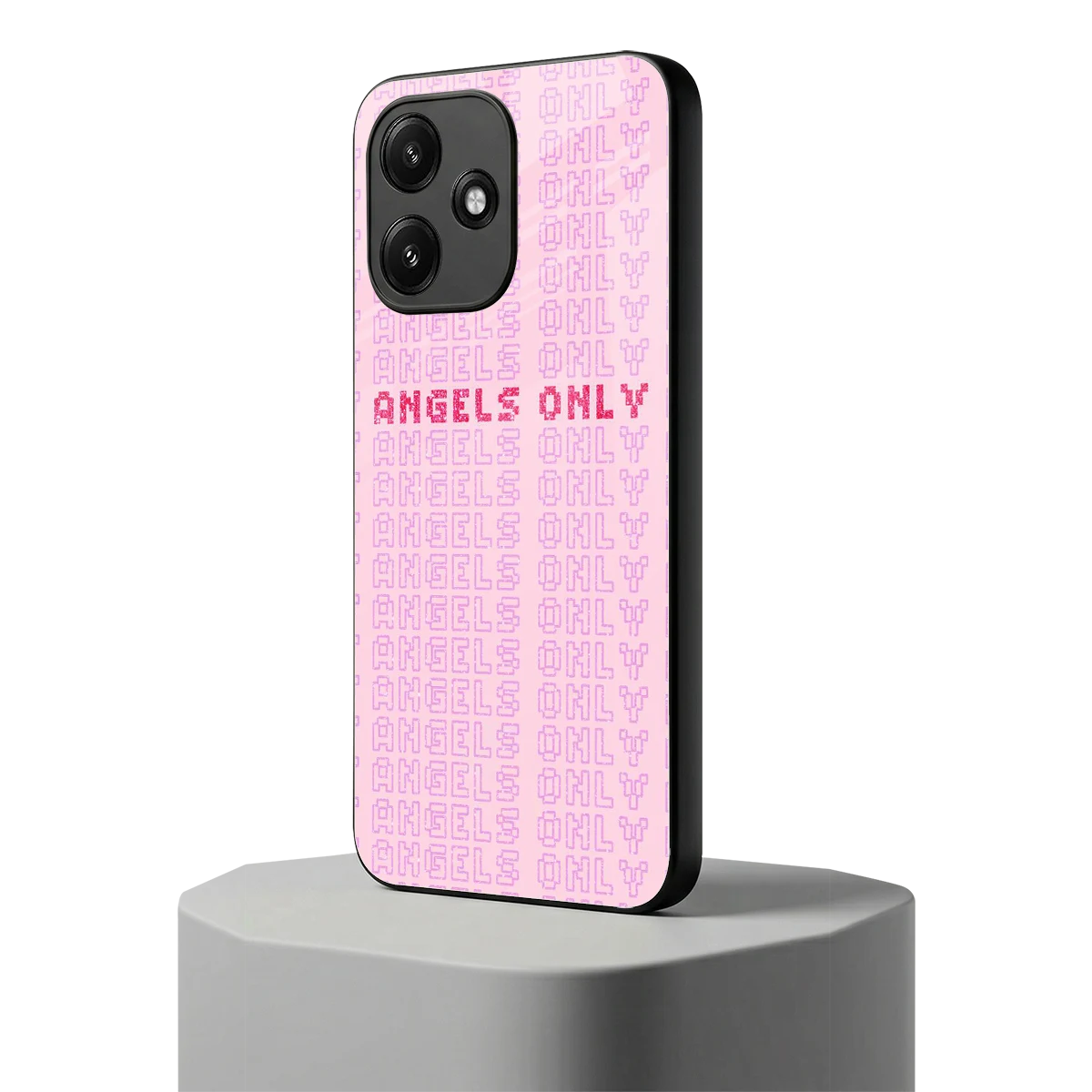 Angels Only redmi 12 5g mobile cover | shockproof glass phone case