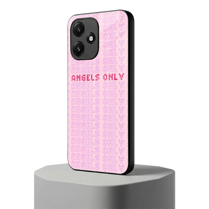 Angels Only redmi 12 5g mobile cover | shockproof glass phone case