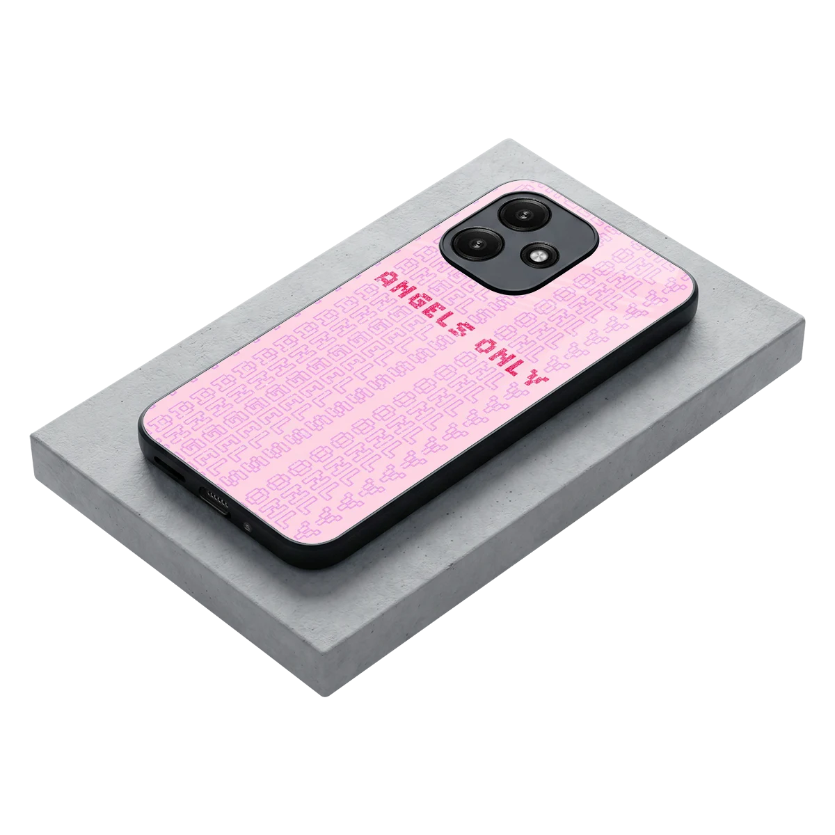 Angels Only stylish phone case for redmi 12 5g | glossy glass and slim fit
