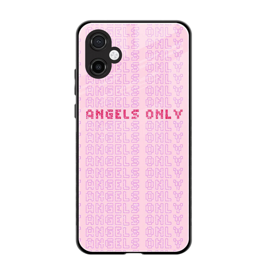 Angels Only back phone cover | glass case for samsung galaxy a06 5g