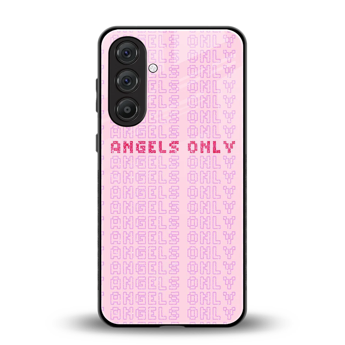 Angels Only back phone cover | glass case for samsung galaxy m35 5g