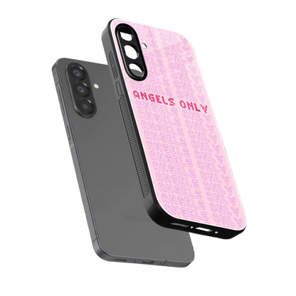 Angels Only sleek samsung galaxy a36 5g cover with tempered glass back and TPU edges