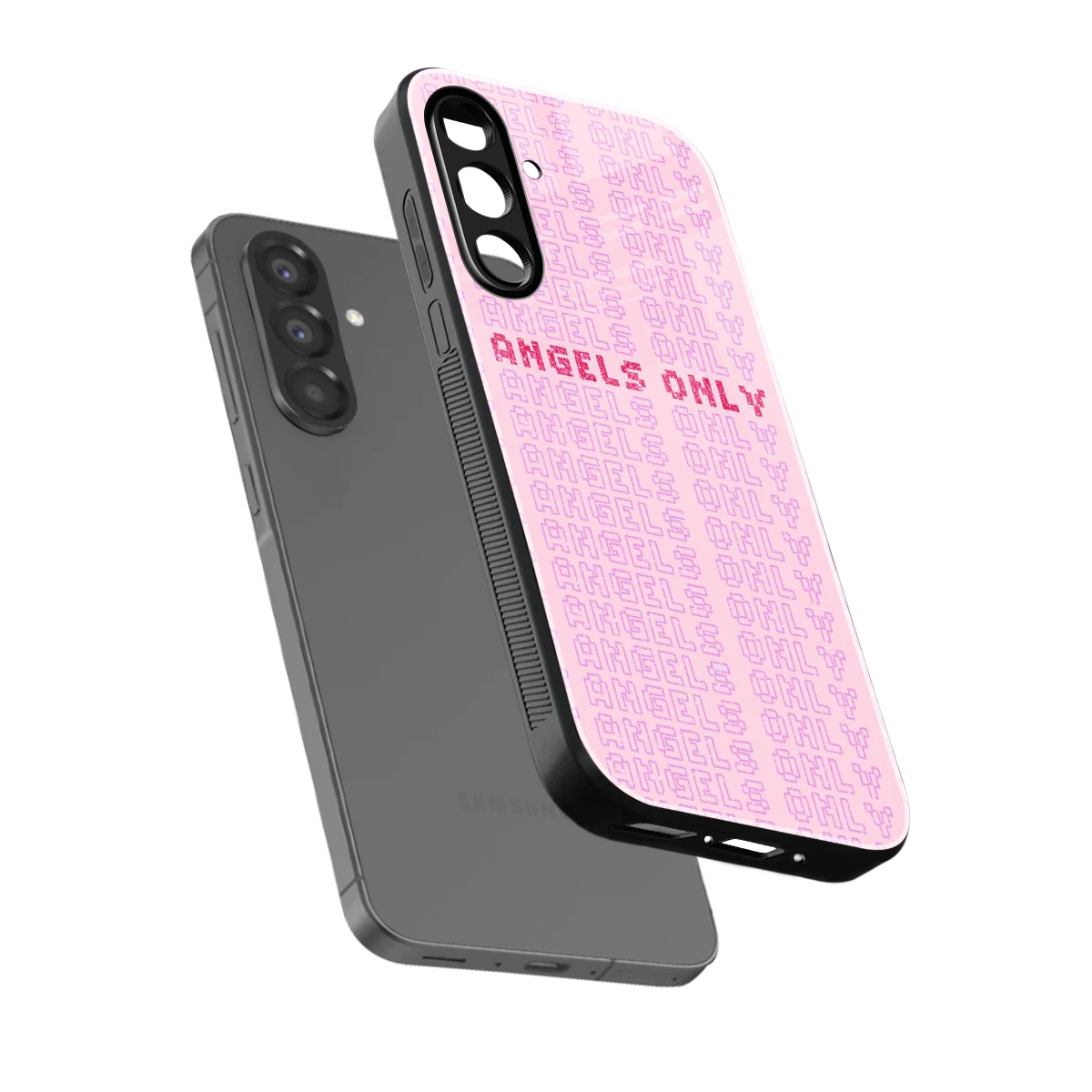 Angels Only sleek samsung galaxy a17 5g cover with tempered glass back and TPU edges