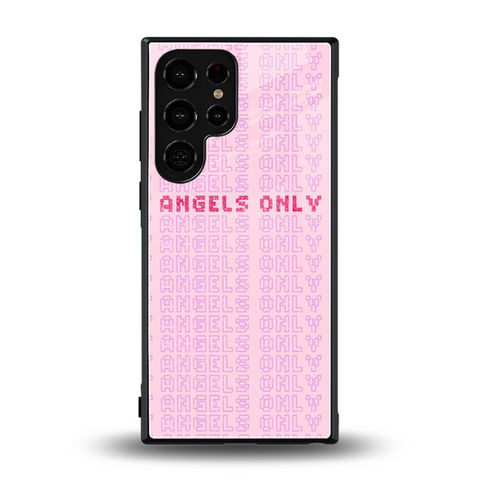 Angels Only back phone cover | glass case for samsung galaxy s23 ultra
