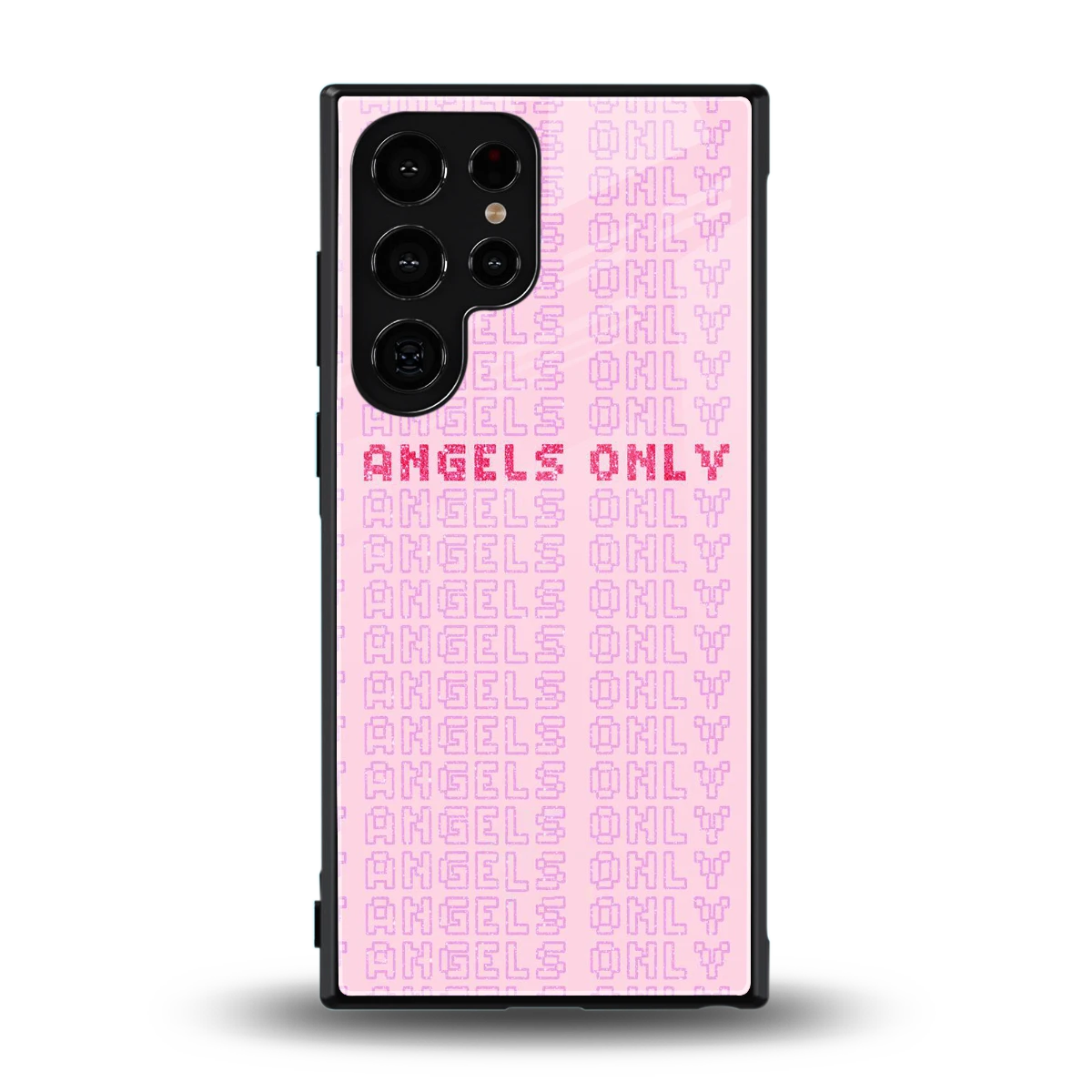 Angels Only back phone cover | glass case for samsung galaxy s24 ultra