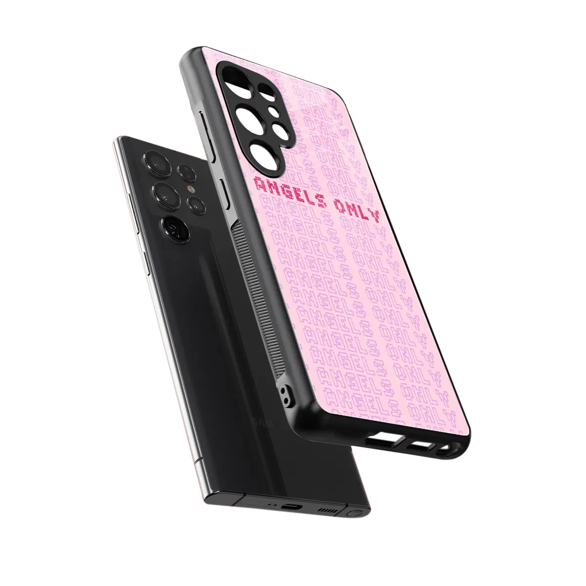 Angels Only sleek samsung galaxy s26 ultra cover with tempered glass back and TPU edges