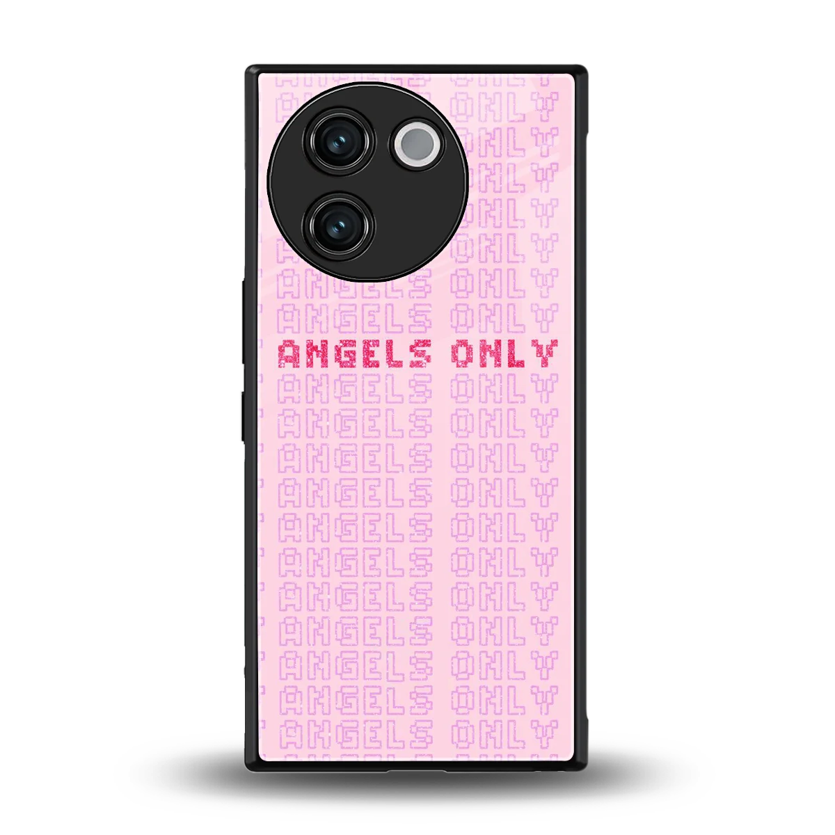 Angels Only back phone cover | glass case for vivo v30e