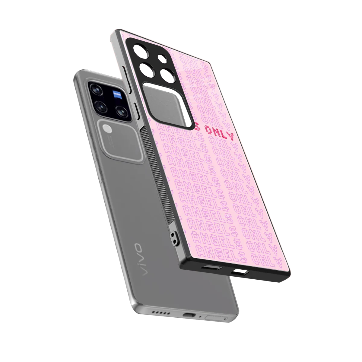Angels Only sleekvivo v30 pro cover with tempered glass back and TPU edges