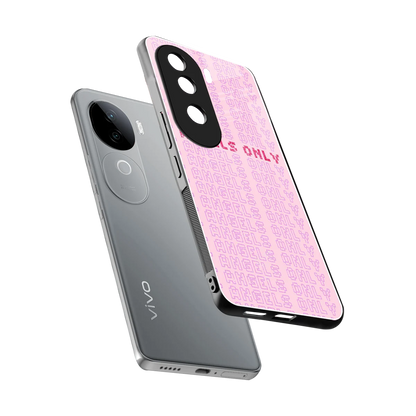 Angels Only sleek vivo v40e cover with tempered glass back and TPU edges