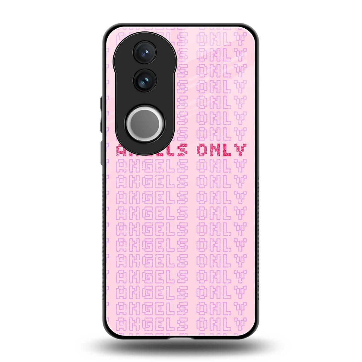 Angels Only back phone cover | glass case for vivo v50