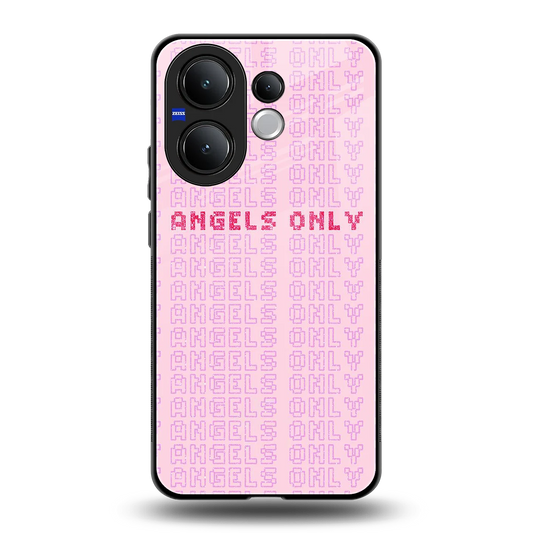 Angels Only back phone cover | glass case for vivo v60