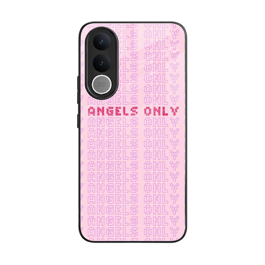 Angels Only back phone cover | glass case for vivo v70 fe