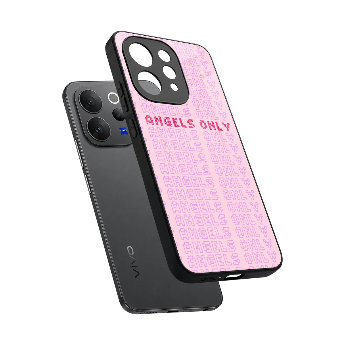 Angels Only sleek vivo v70 elite cover with tempered glass back and TPU edges