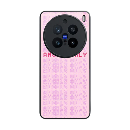 Angels Only back phone cover | glass case for vivo x200 pro