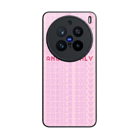 Angels Only back phone cover | glass case for vivo x200 pro