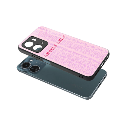 Angels Only sleek vivo y16 cover with tempered glass back and TPU edges