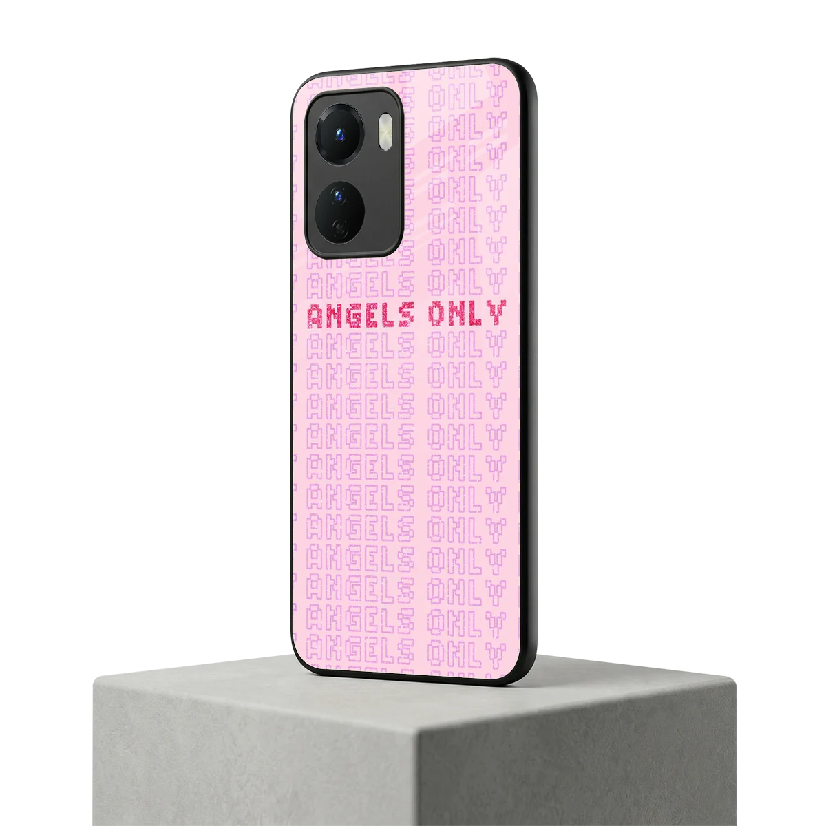 Angels Only vivo y16 mobile cover | shockproof glass phone case