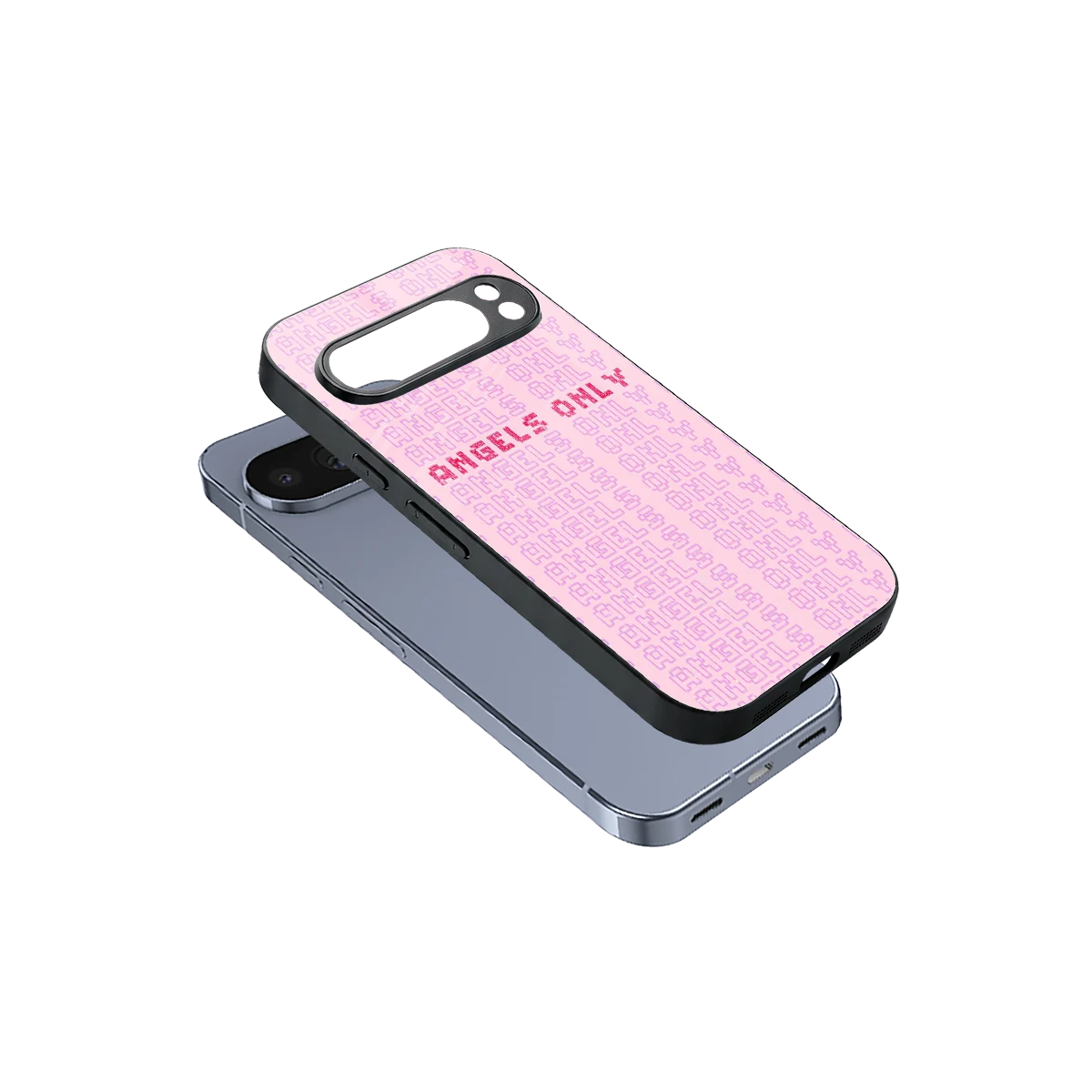 Angels Only sleek google pixel 10 pro cover with tempered glass back and TPU edges