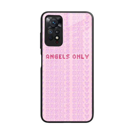 Angels Only back phone cover | glass case for redmi note 11 pro