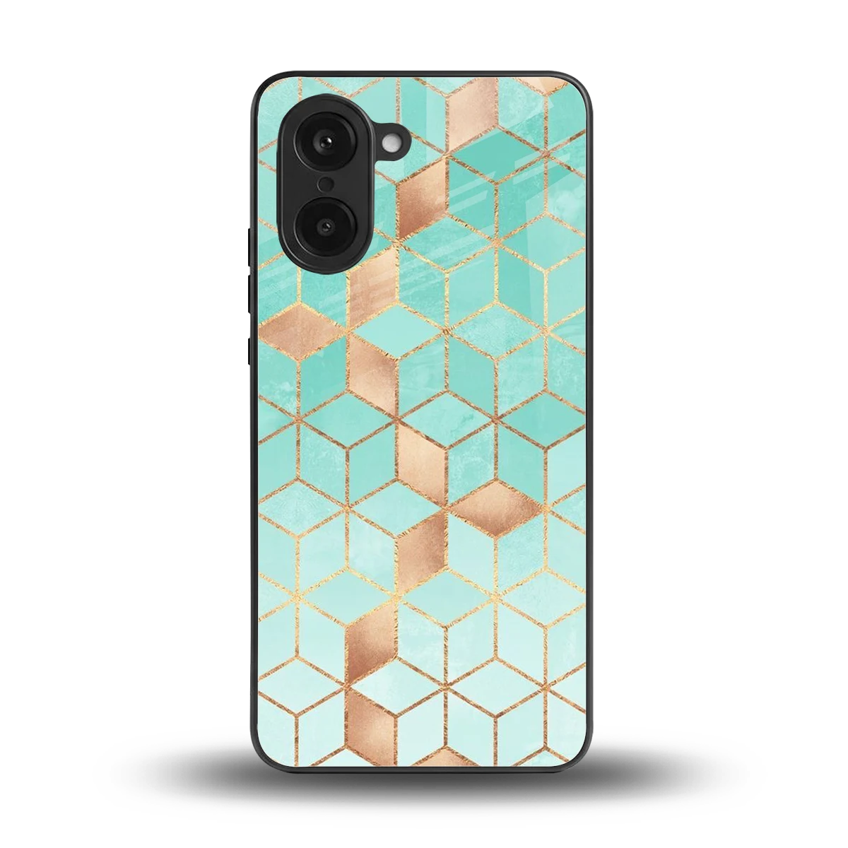 Aqua Mosaic back phone cover | glass case for oneplus nord ce5 5g