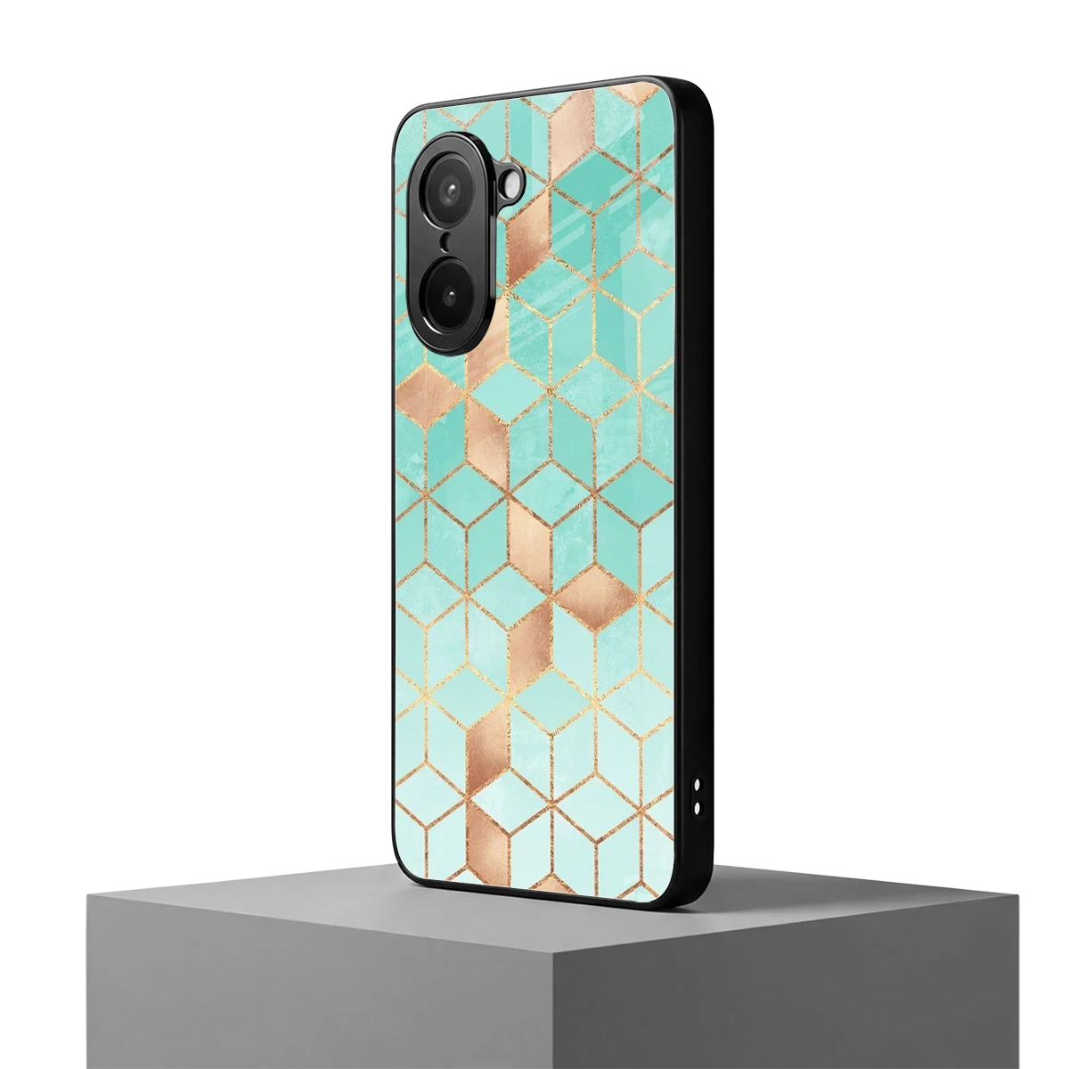 Aqua Mosaic oneplus nord ce5 5g mobile cover | shockproof glass phone case