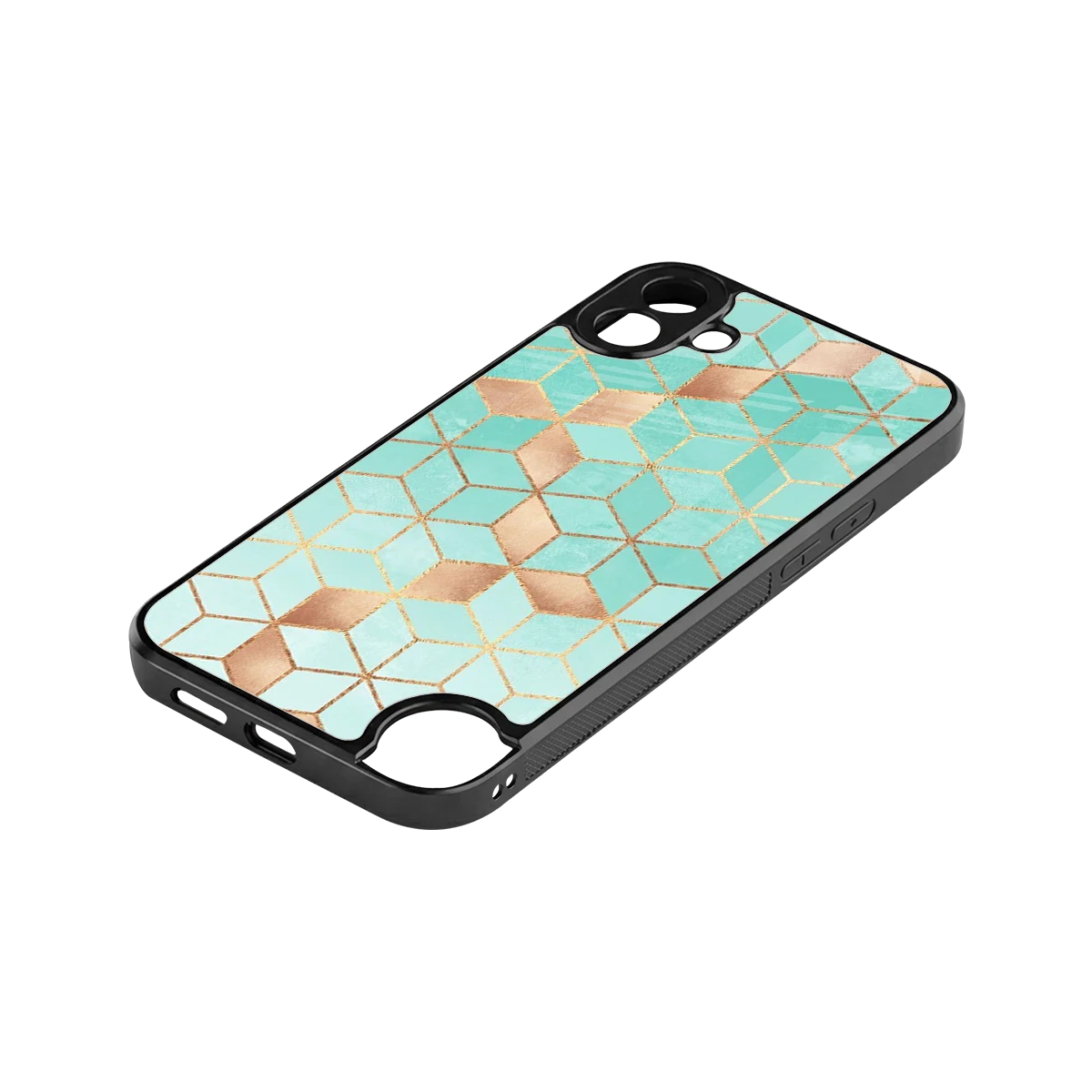 Aqua Mosaic stylish phone case for cmf nothing phone 1 | glossy glass and slim fit