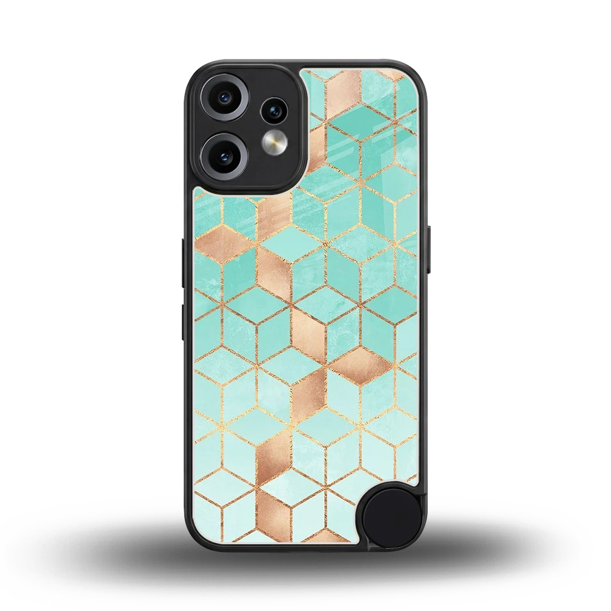 Aqua Mosaic back phone cover | glass case for cmf nothing phone 2 pro