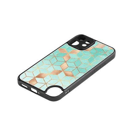 Aqua Mosaic stylish phone case for cmf nothing phone 2 pro | glossy glass and slim fit