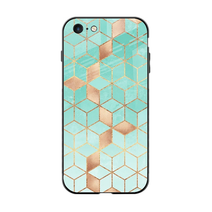 Aqua Mosaic back phone cover | glass case for iphone 6