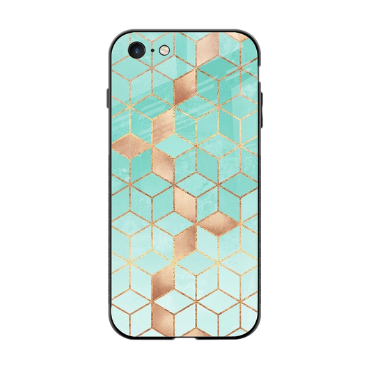 Aqua Mosaic back phone cover | glass case for iphone 6s plus