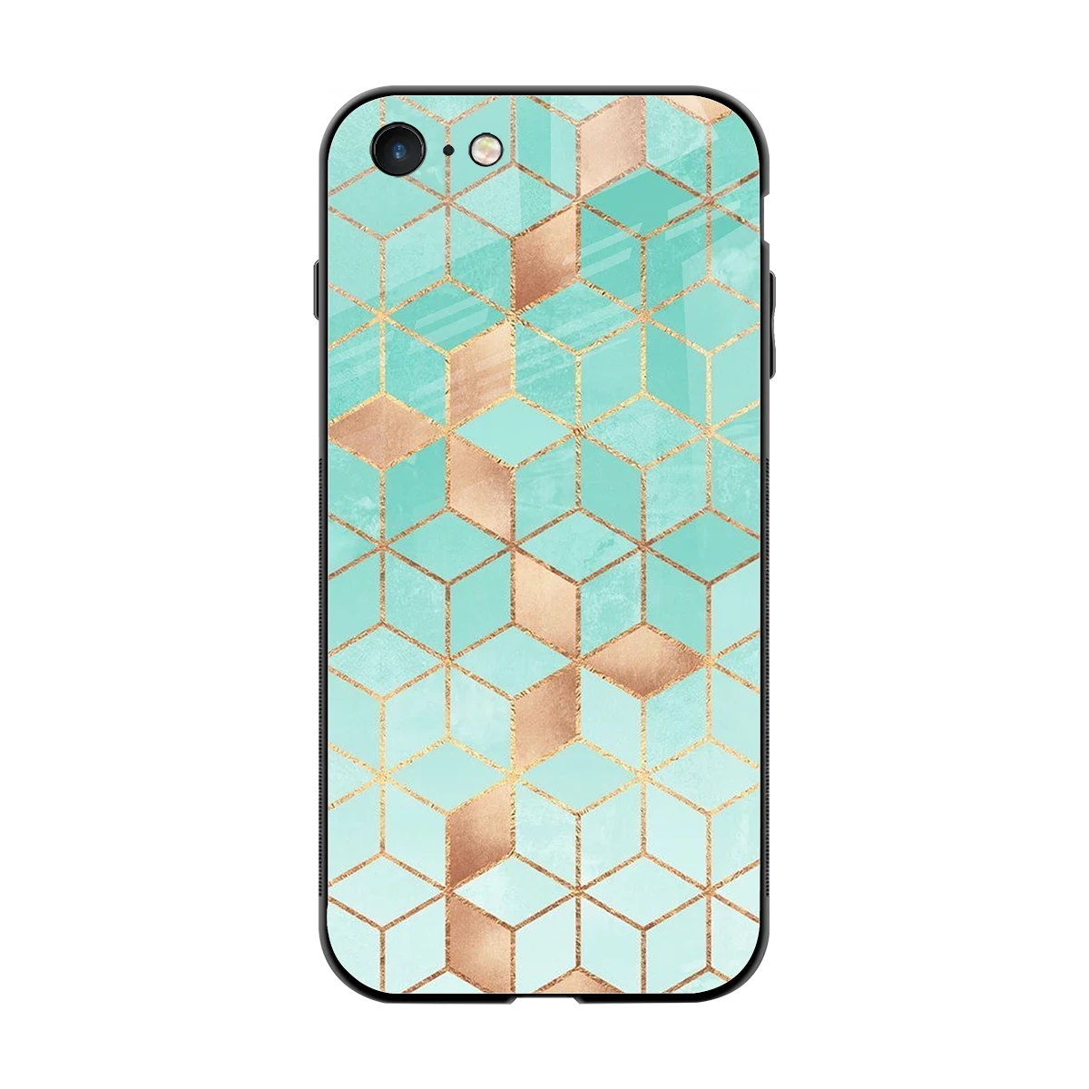 Aqua Mosaic back phone cover | glass case for iphone 7