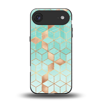 Aqua Mosaic back phone cover | glass case for iphone air