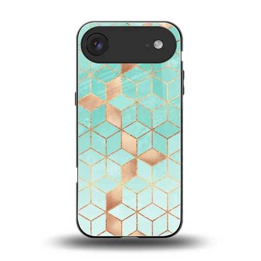 Aqua Mosaic back phone cover | glass case for iphone air