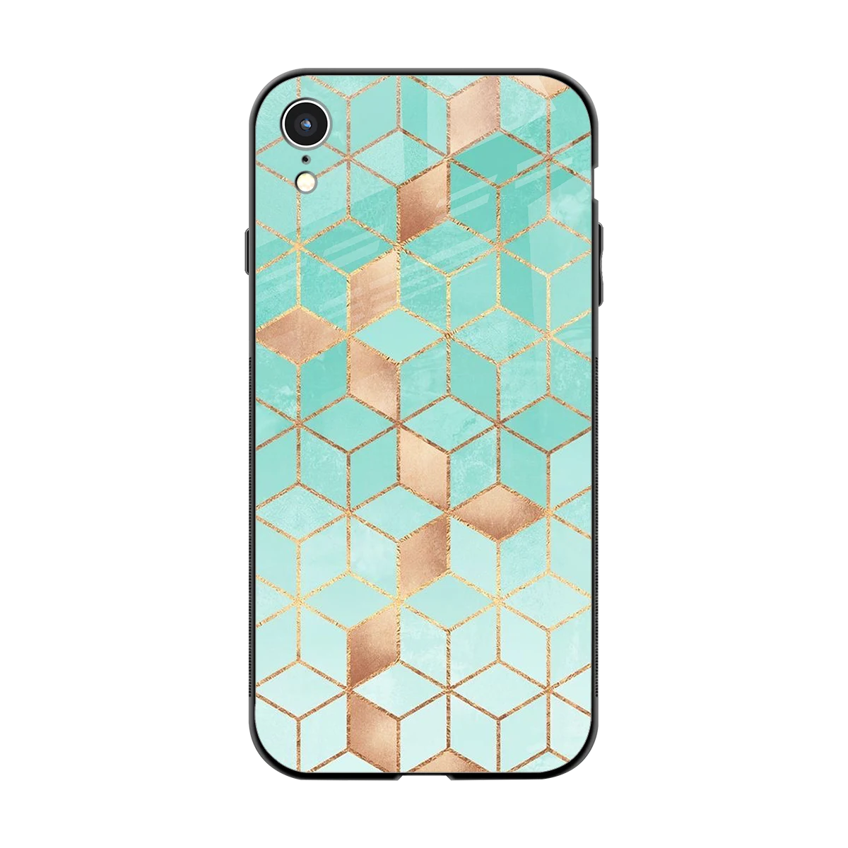 Aqua Mosaic back phone cover | glass case for iphone xr